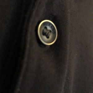 MURANO Men’s Black Polo - buttons are shiny BLACK